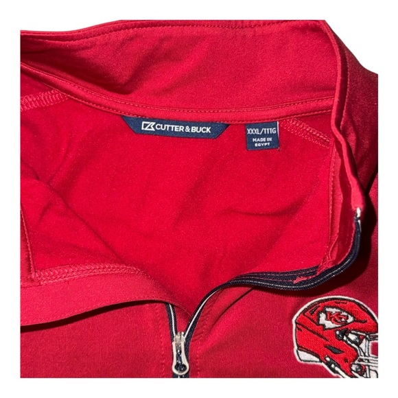 CUTTER & BUCK KC Chiefs Women's Helmet Logo Half-Zip Pullover Red 3X - Picture 8 of 13